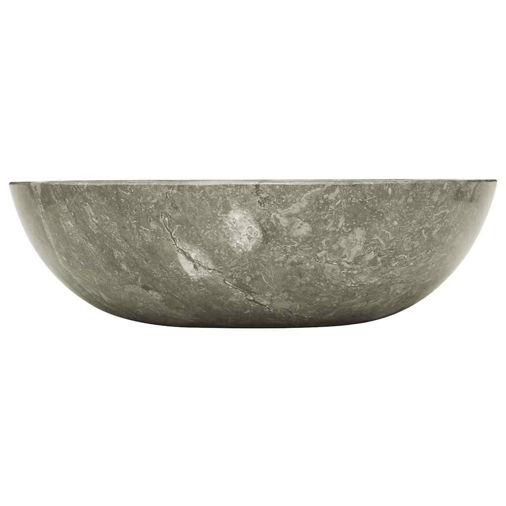 vidaXL lavabo gris mármol ø40x12 cm