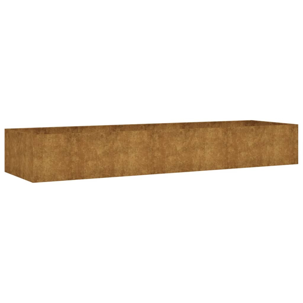 vidaXL jardinera acero corten 280x80x40 cm