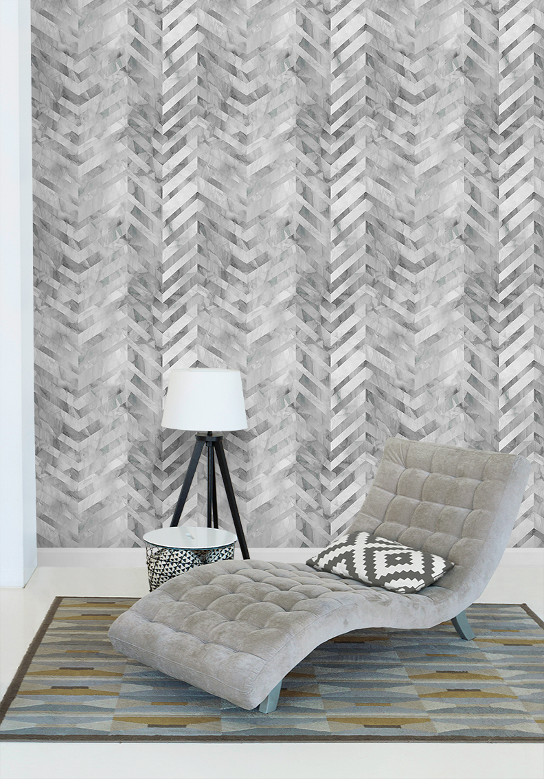 Papel pintado tnt diseño efecto mármol gris