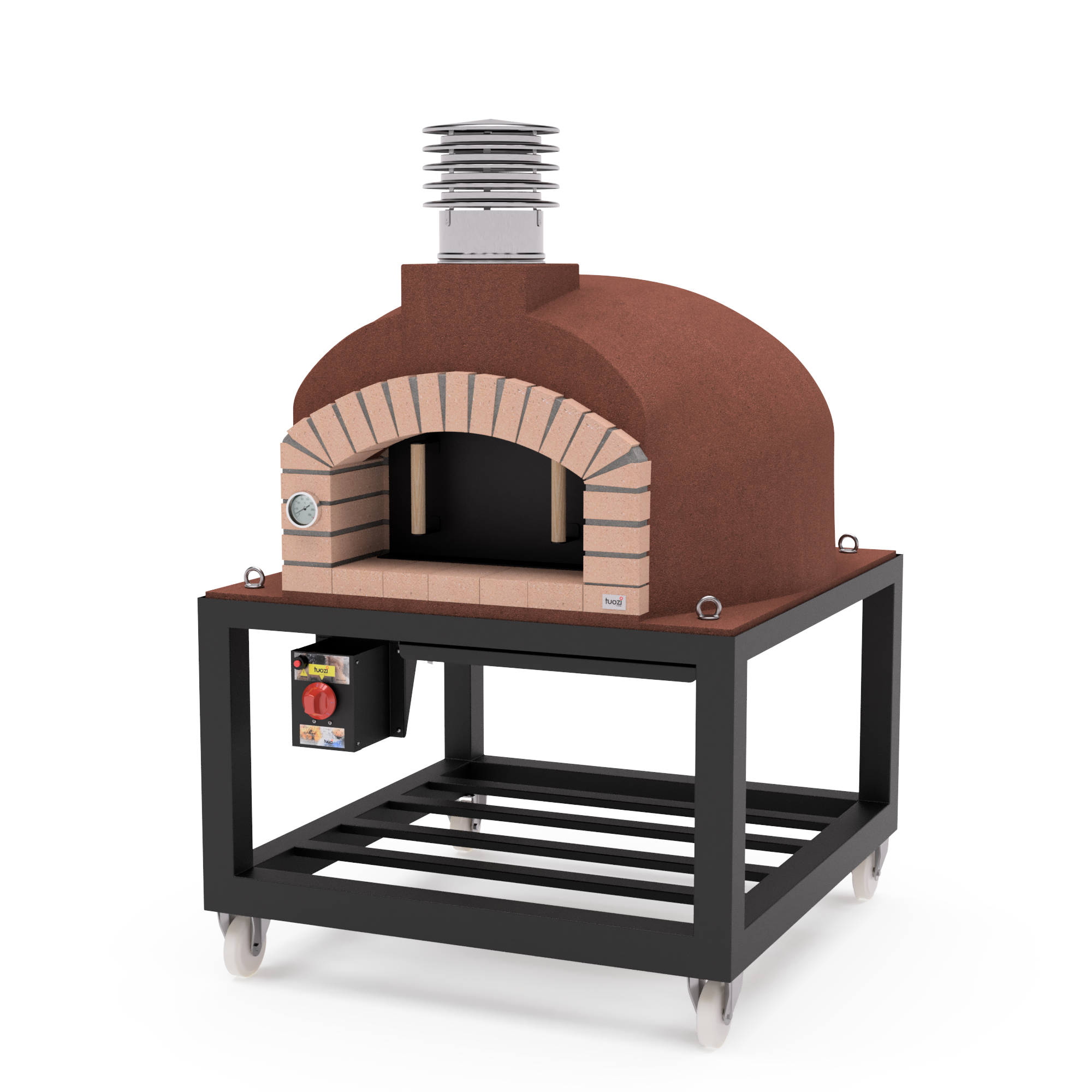 Horno de leña exterior de obra modelo olympus mons burdeos - 110x110x159cm