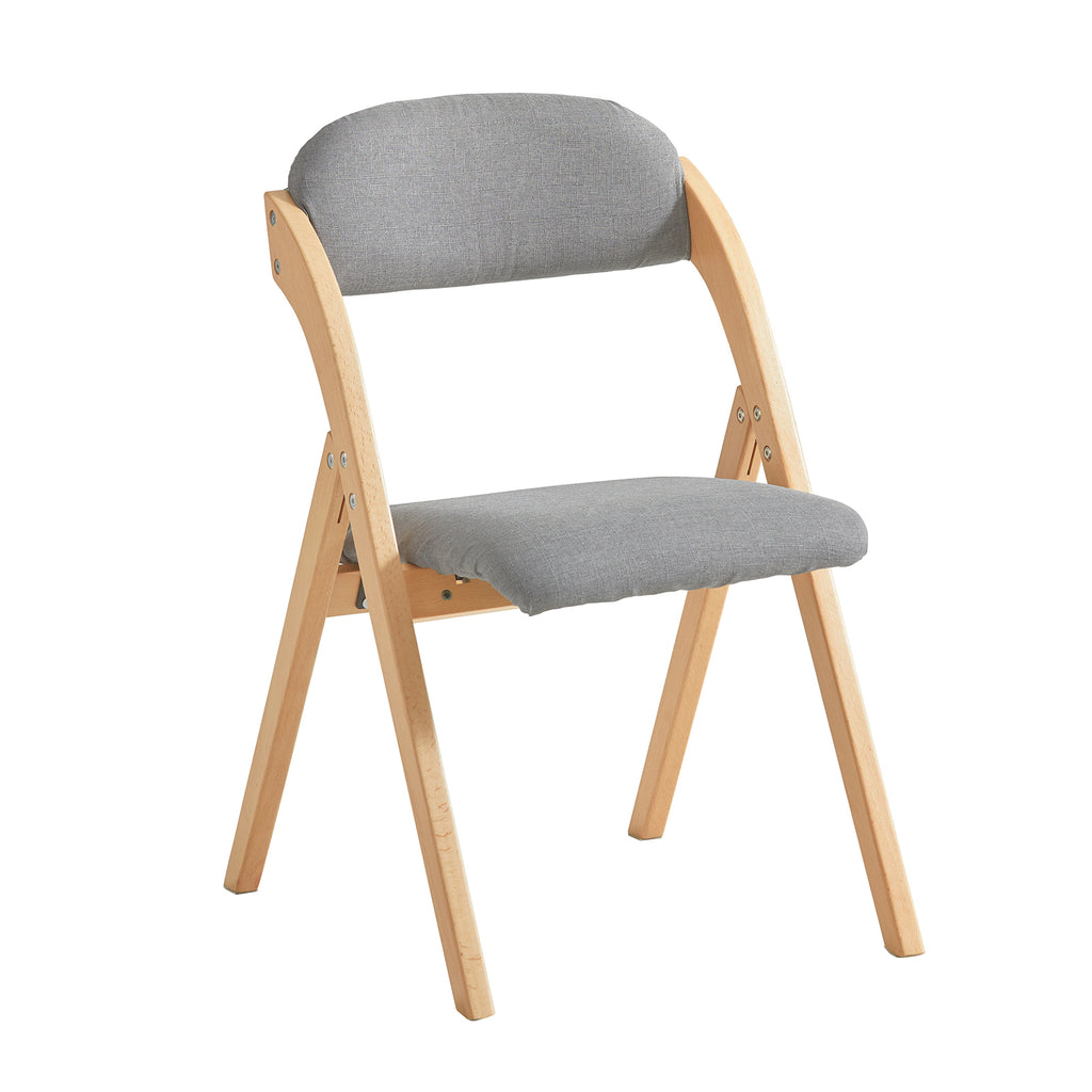 Silla plegable de madera con asiento y respaldo fst92-n sobuy