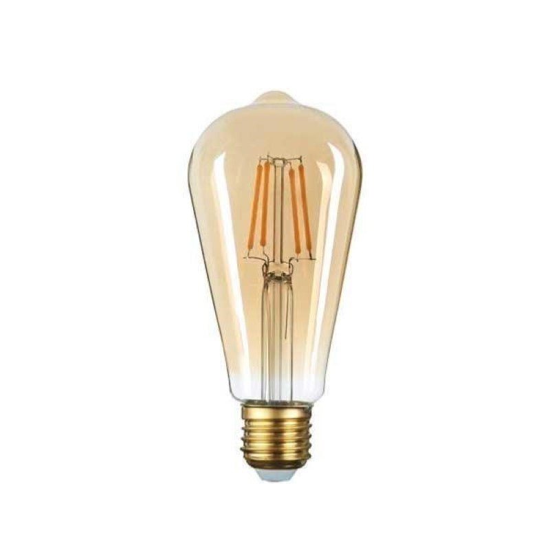 Bombilla LED E27 filamento 6w st64 edison - blanco cálido 2300k -