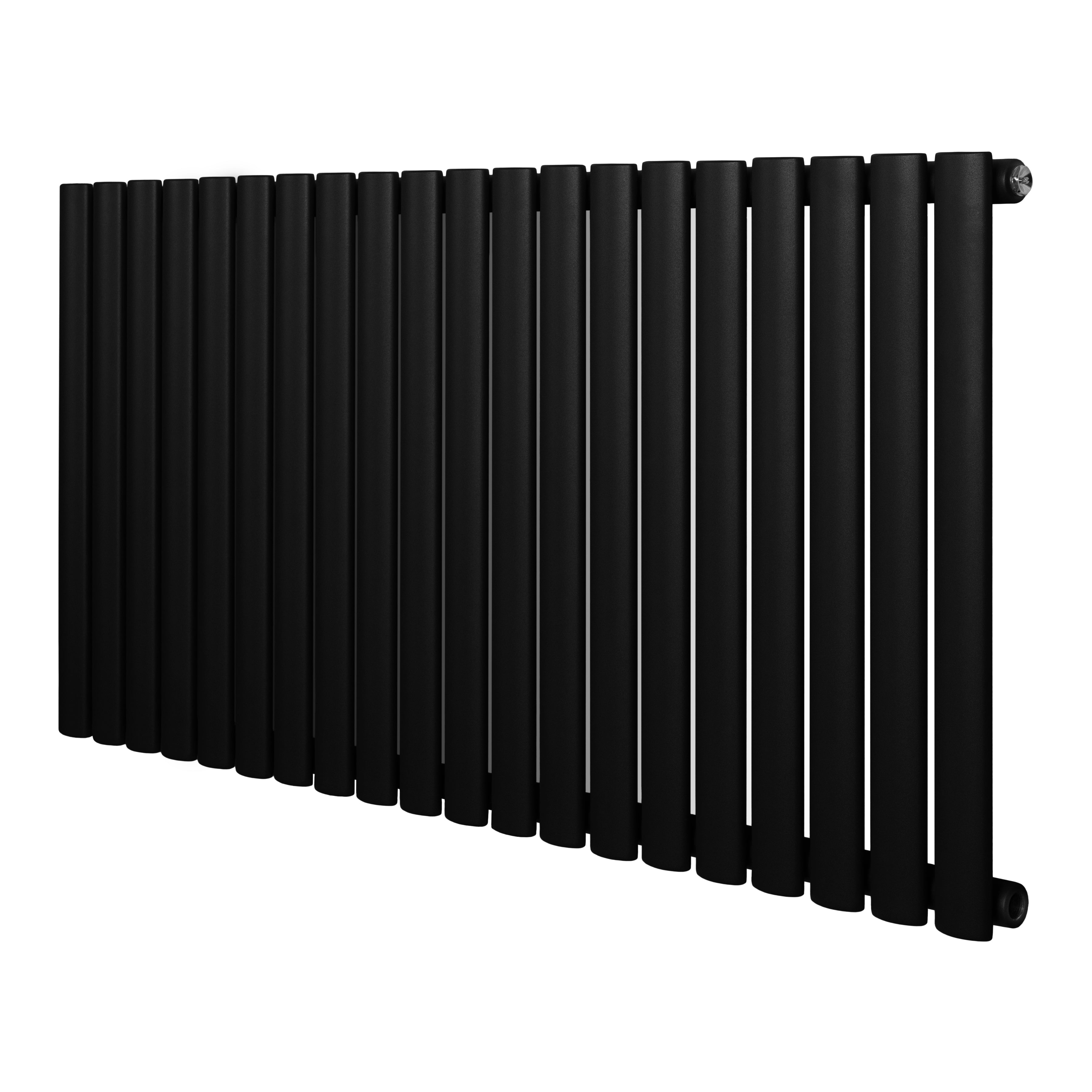 Radiador de columna simple ovalado – 600 mm x 1200 mm – negro