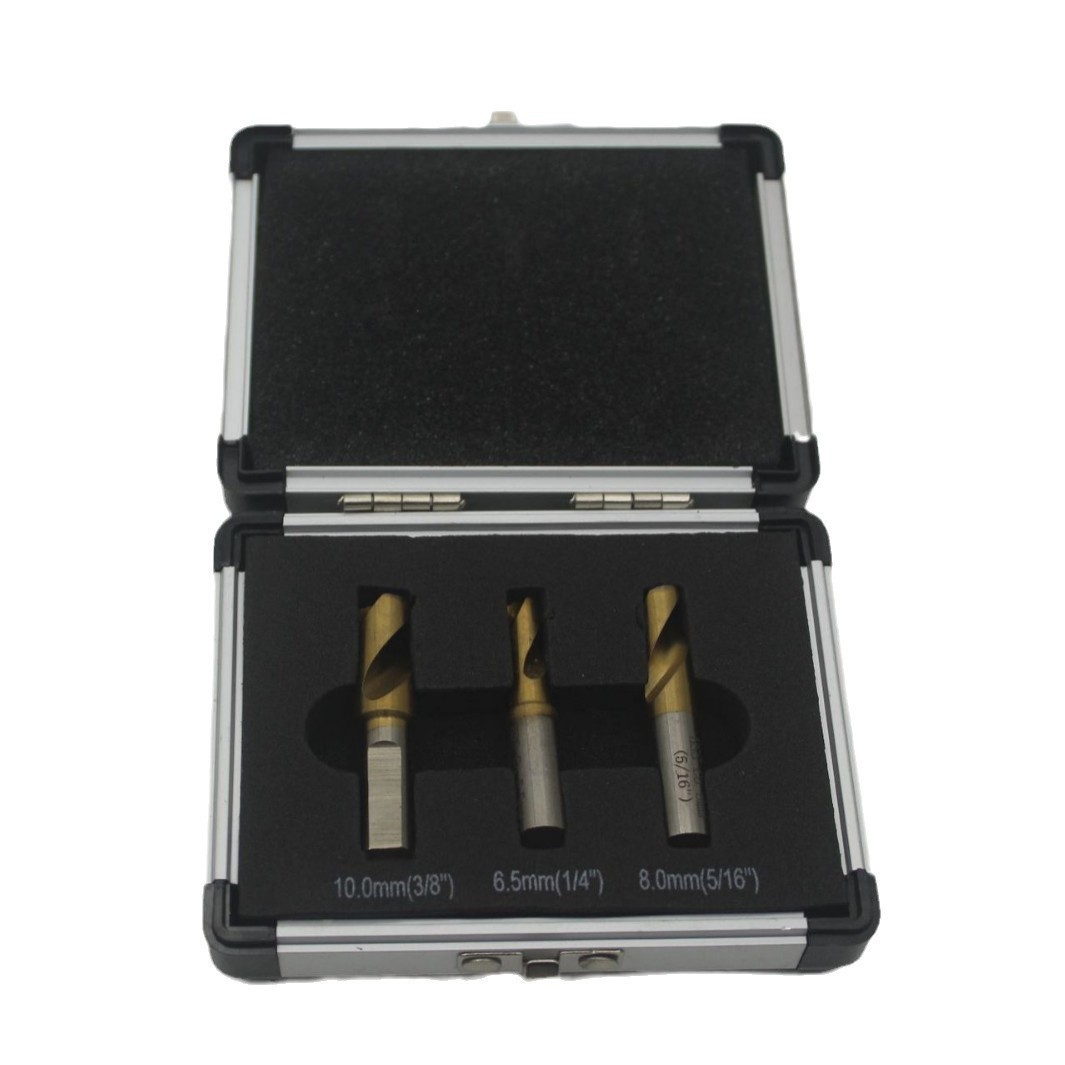 Juego 3 brocas despuntar 6,5-10mm soldadura fresar