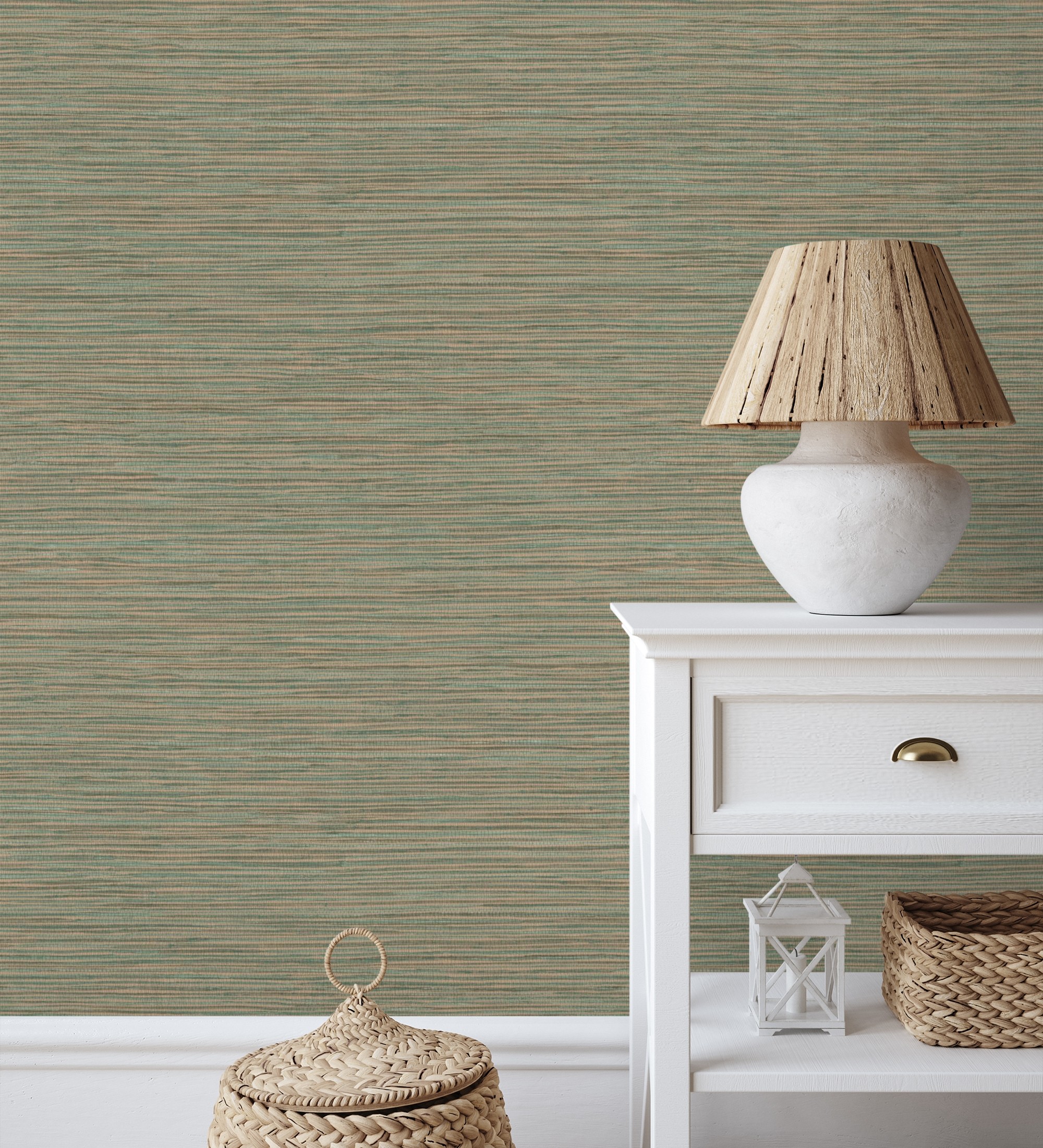 Papel pintado gaulan con textura de fibras de cáñamo 5.23m²