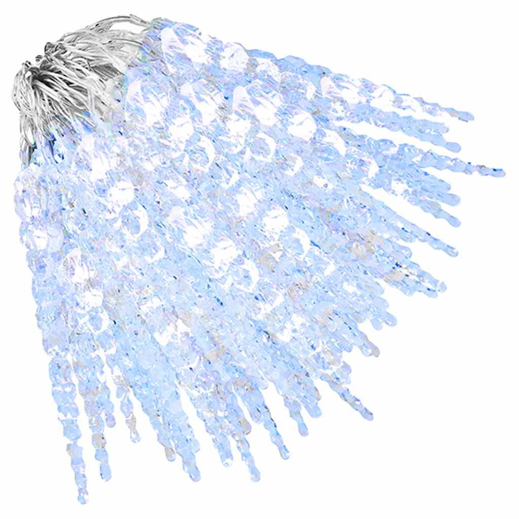 vidaXL luz de carámbano navideña (200 LED, blanco frío, 20 m, acrílico,