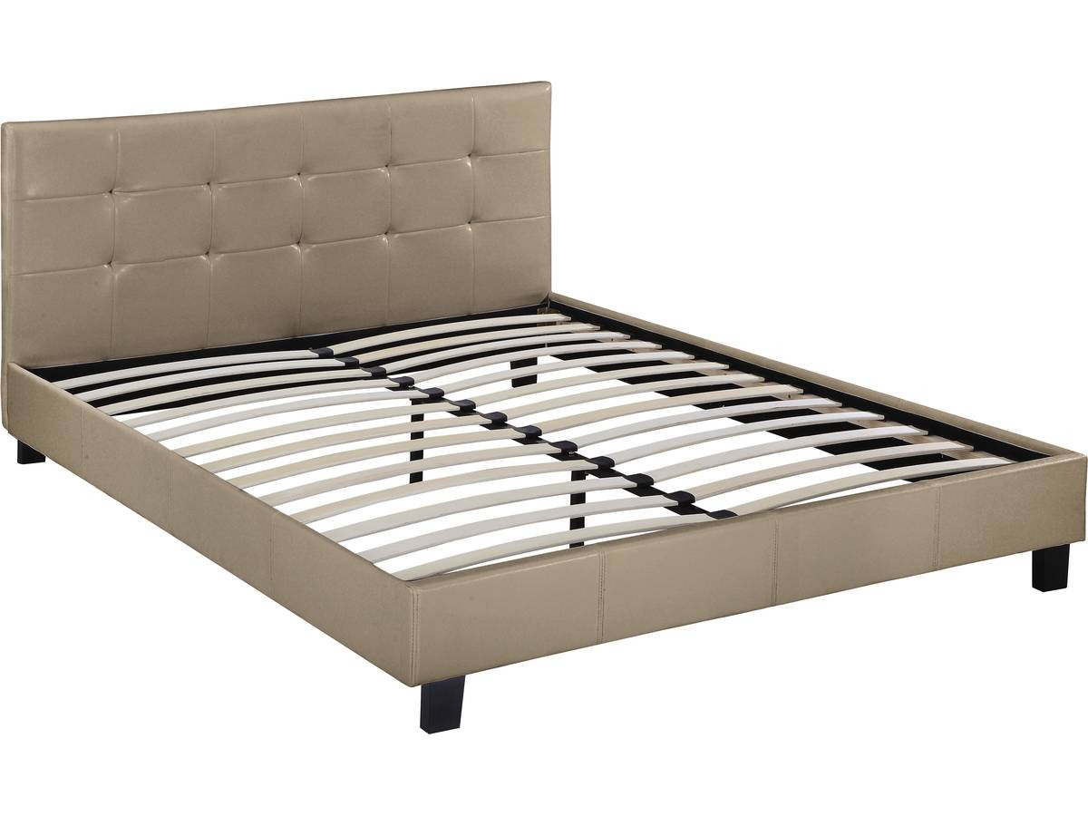 Cama "julia" - 160 x 200 - taupe