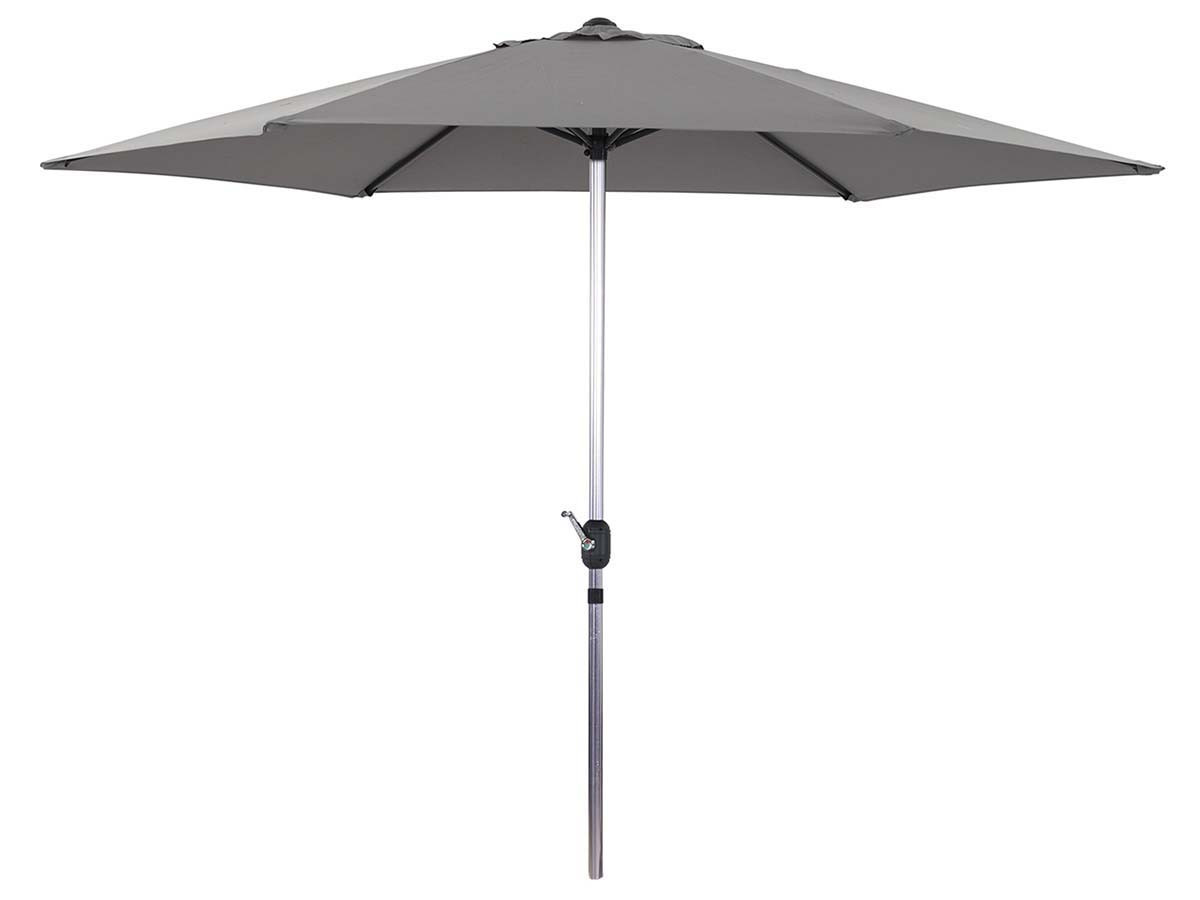 Parasol de jardín de aluminio - sol - circular - ø 3m - gris