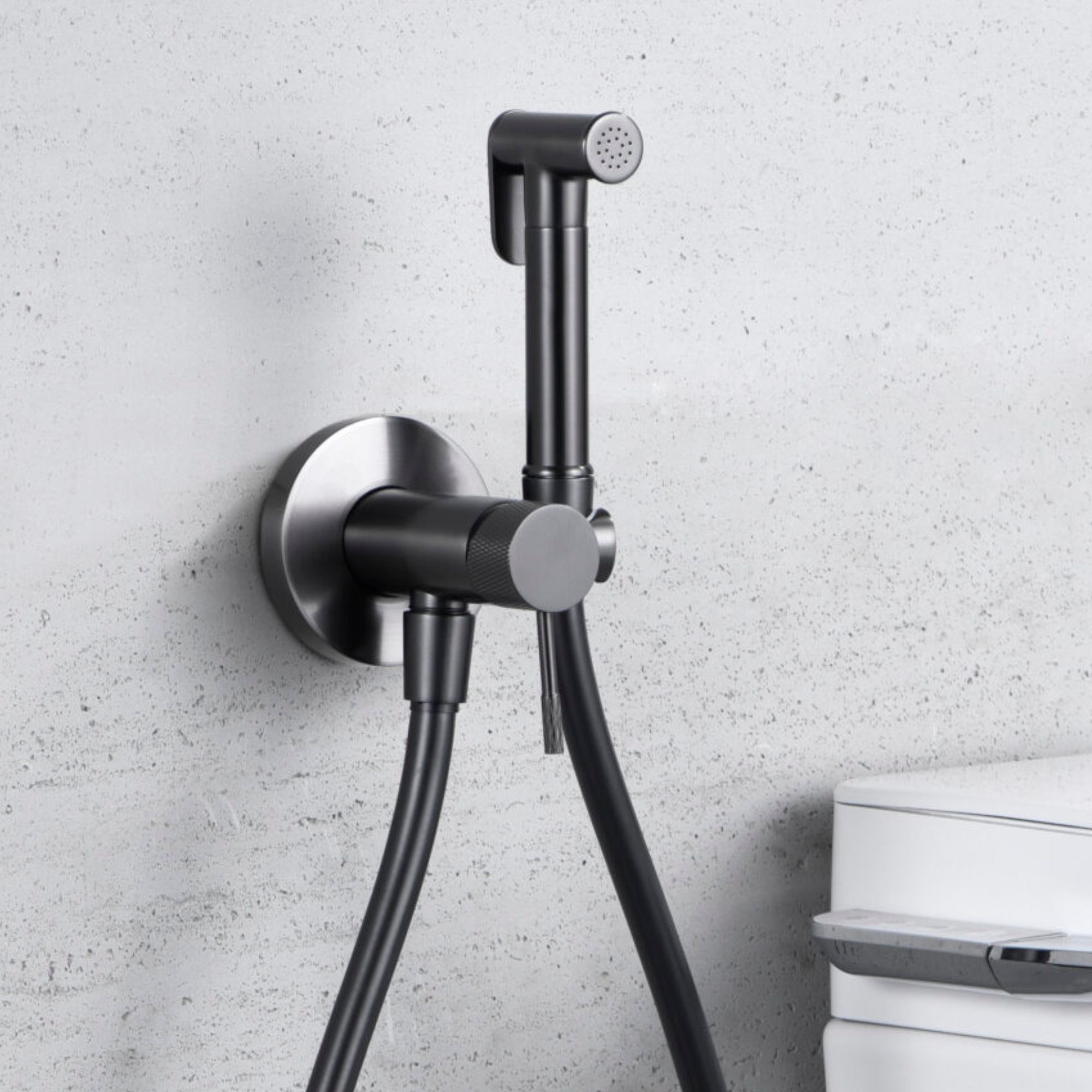 Imex - grifo bidé empotrado wc black gun serie line