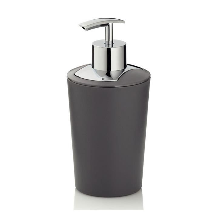 Dispensador de jabón - kela - marta - capacidad 350ml - de plástico - gris