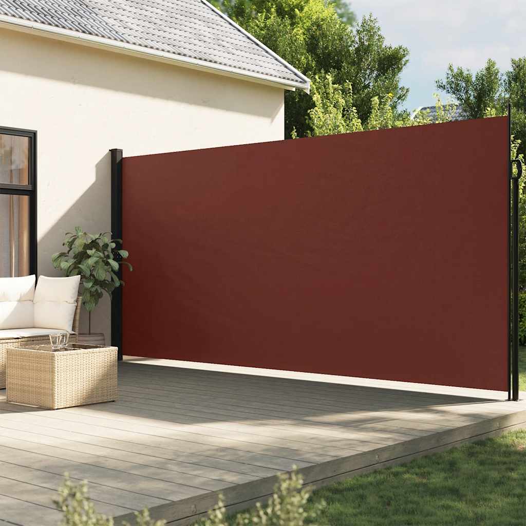 Pantalla de jardín, toldo lateral retráctil marrón 220x600 cm ety5712688