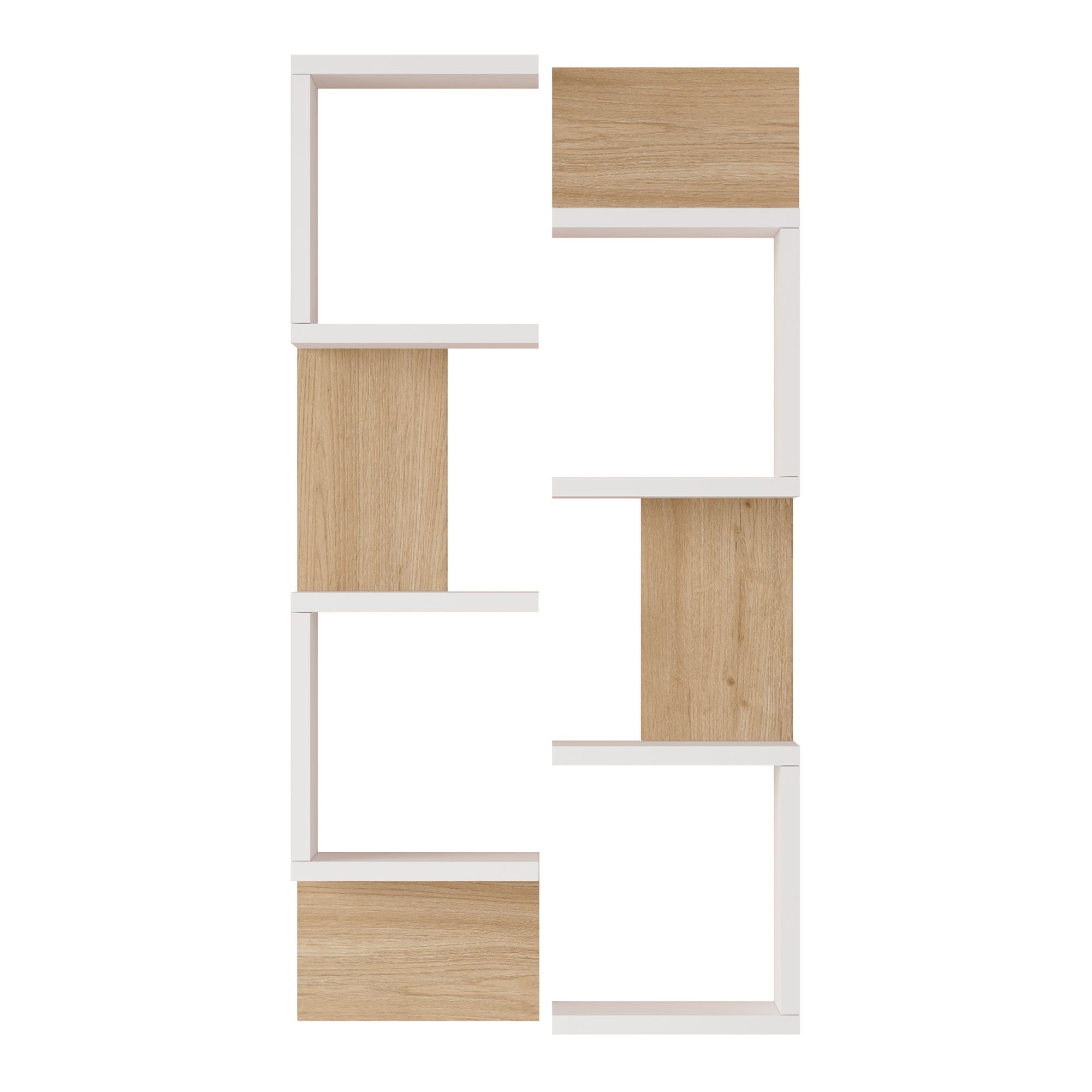 Juego de 2 estanterías de pared omn 8 estantes 93x24x15 cm blanco