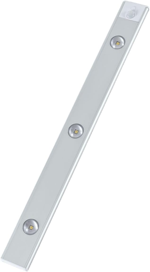 Luz armario ojos de gato 40cm cct. Sensor movimiento usb recargable