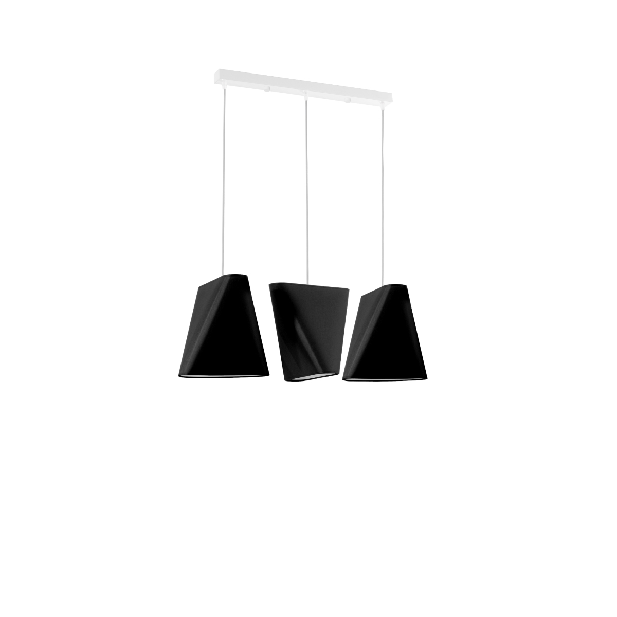 Candelabro blum 3 negro tela/acero 82x128x28cm