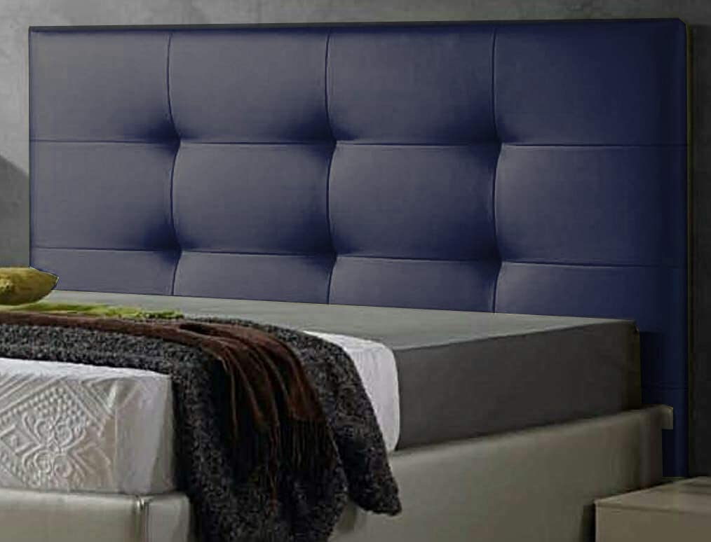 Cabecero de cama texas cabezal tapizado en polipel 180x70 cm azul