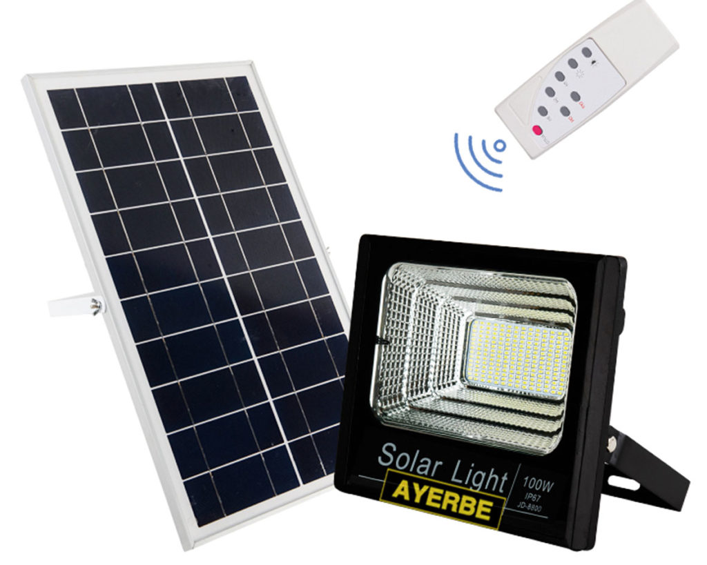 Ayerbe - 620665 - foco solar 60 w con sensor y mando a distancia