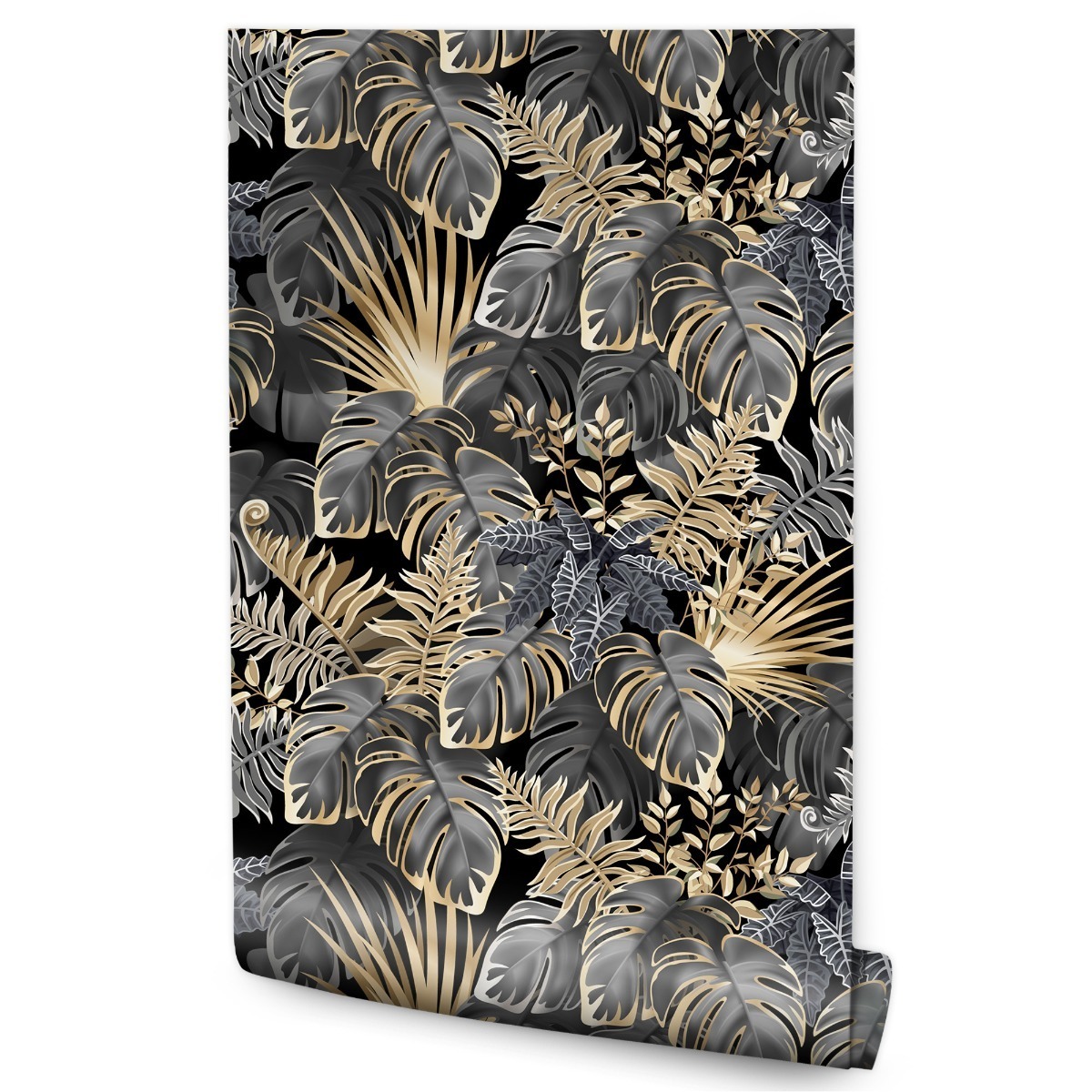Papel Pintado Para El Salón Hojas Tropicales Naturaleza 53cm x 10m