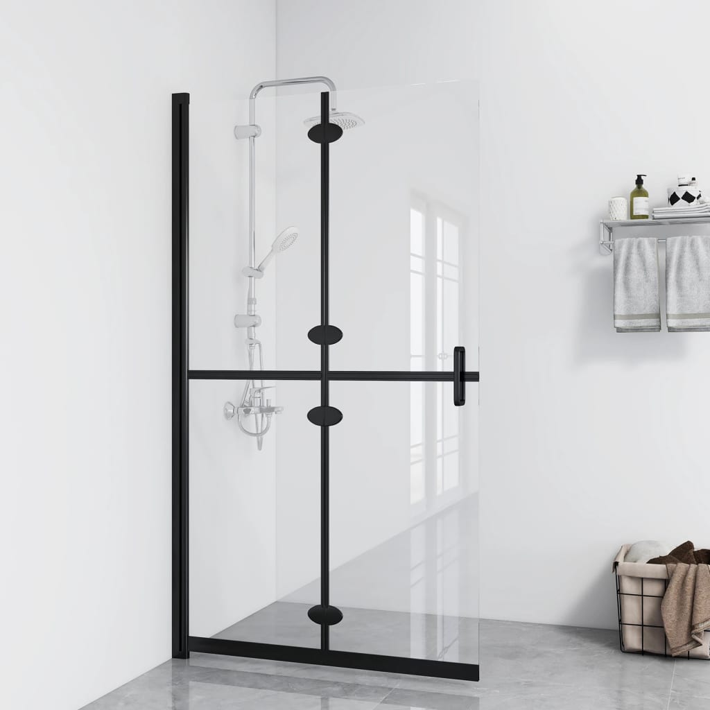 Mampara de ducha plegable vidrio esg transparente 100x190 cm