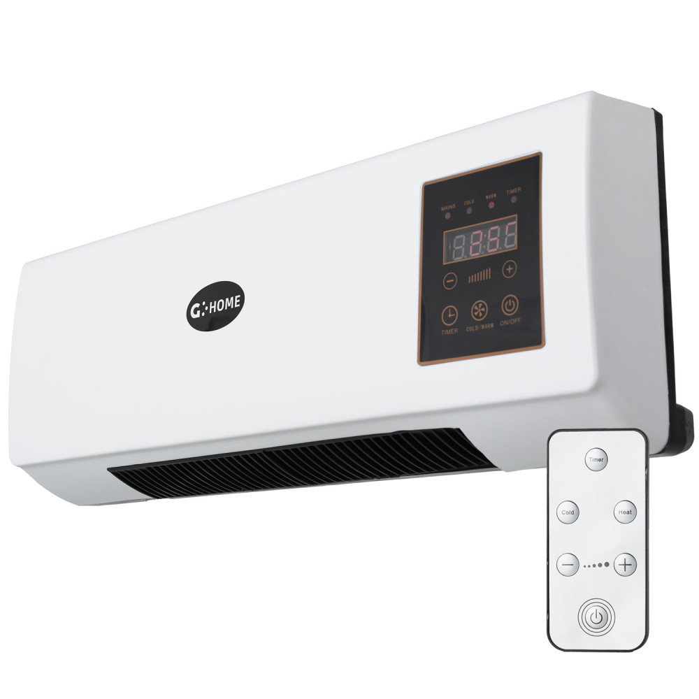 Calefactor ptc + ventilador 1500w control remoto blanco
