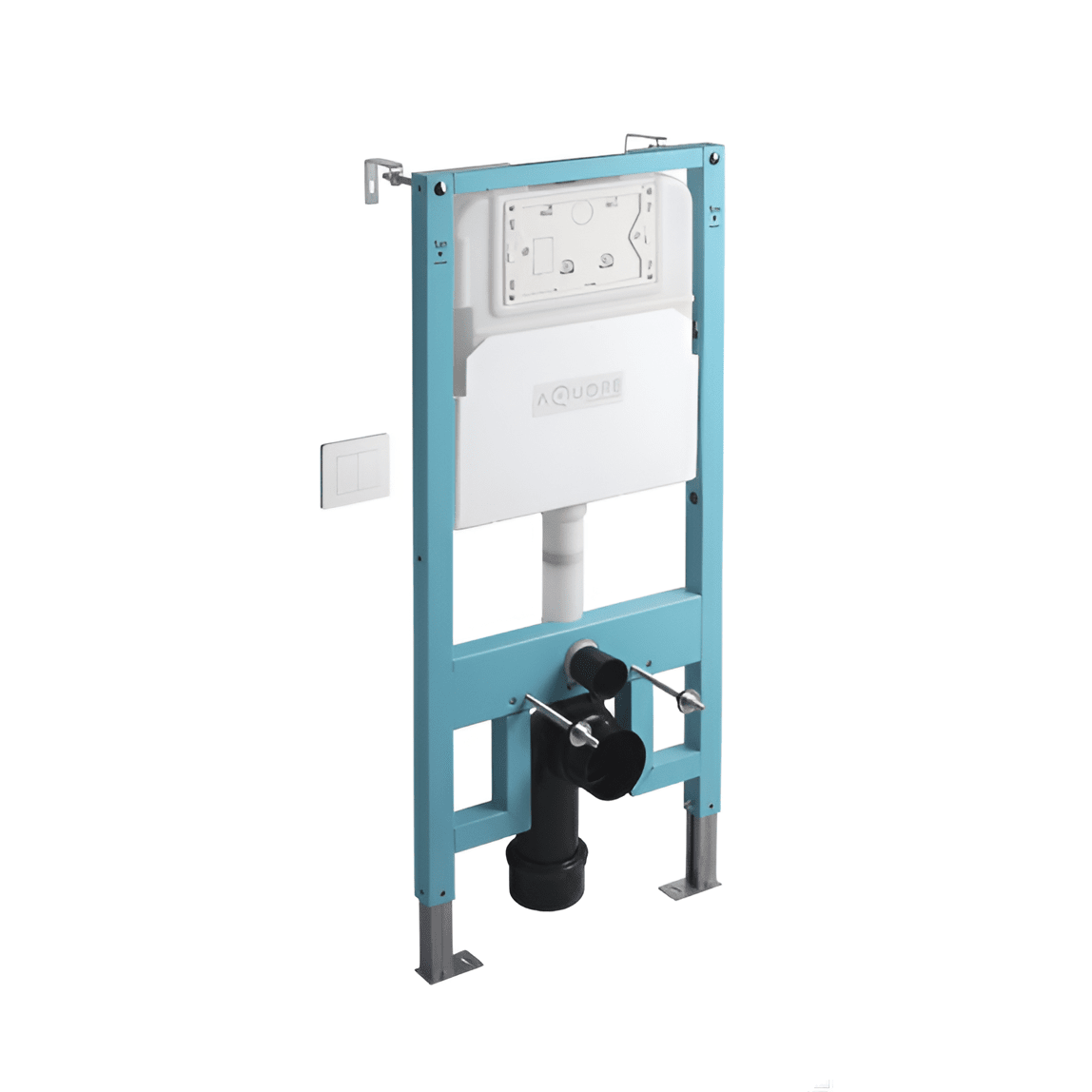 Mecanismo universal pureflux para inodoros suspendidos con pulsador dorado
