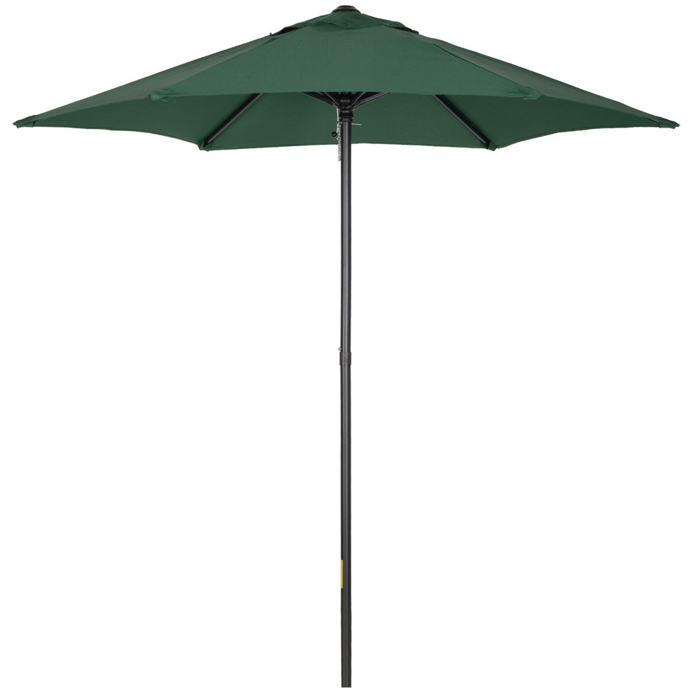 Sombrilla de jardín 196x196x204 cm aluminio, poliéster color verde Outsunny