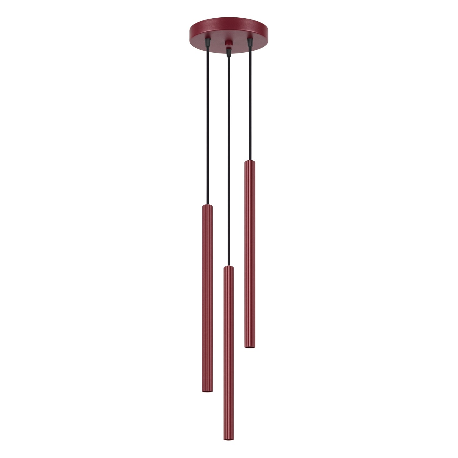 Lámparas colgantes arche 3 borgoña acero 20x120x20cm