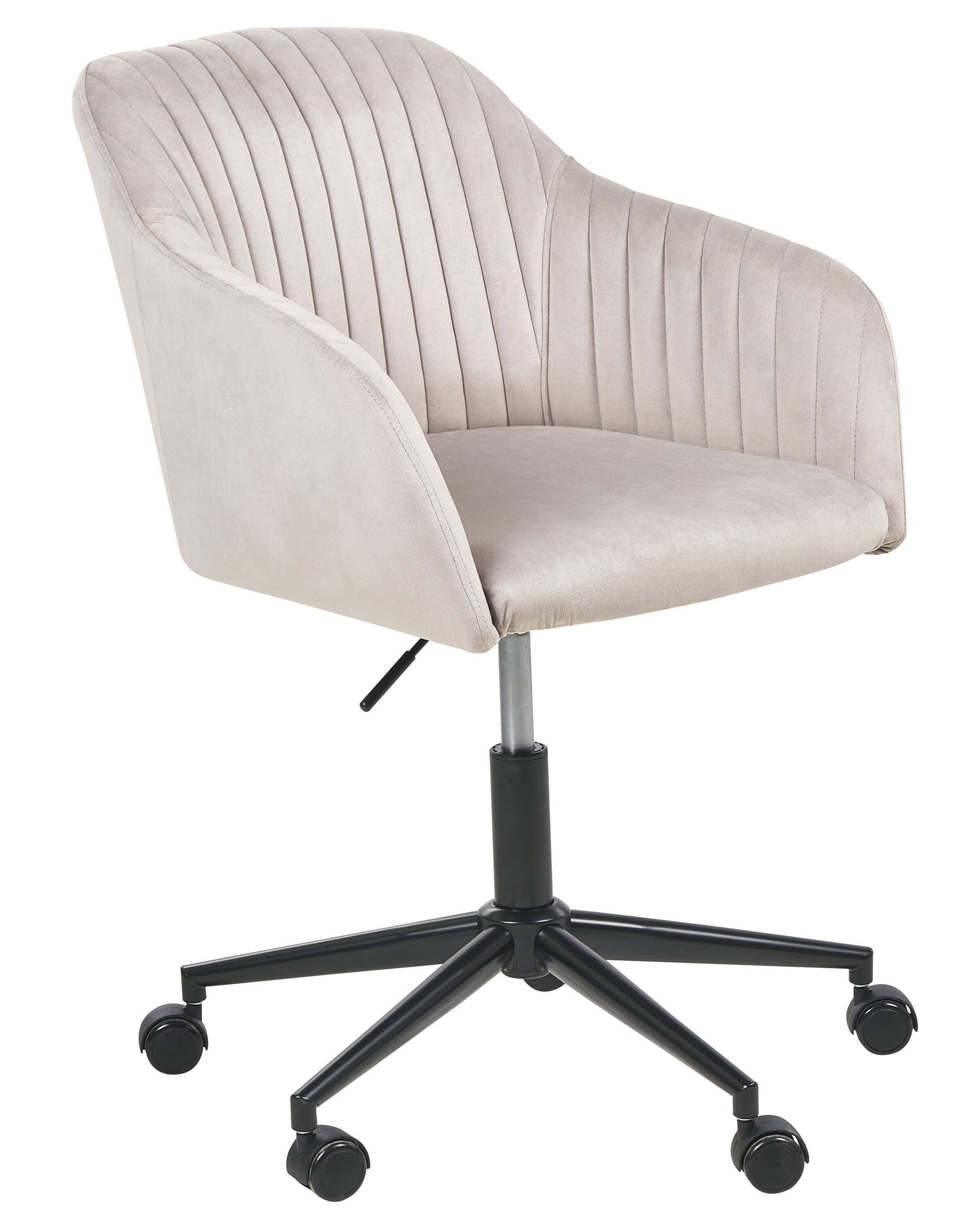 Silla de escritorio venice terciopelo gris pardo