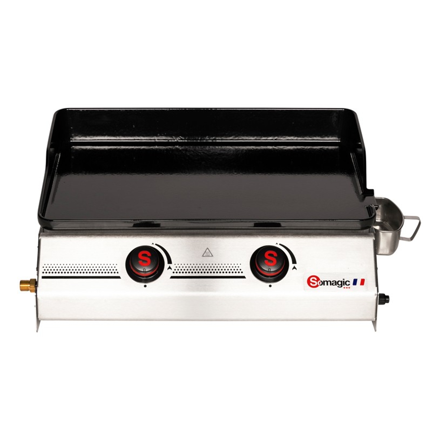 Plancha de asar a gas so premium 2 quemadores 7kw