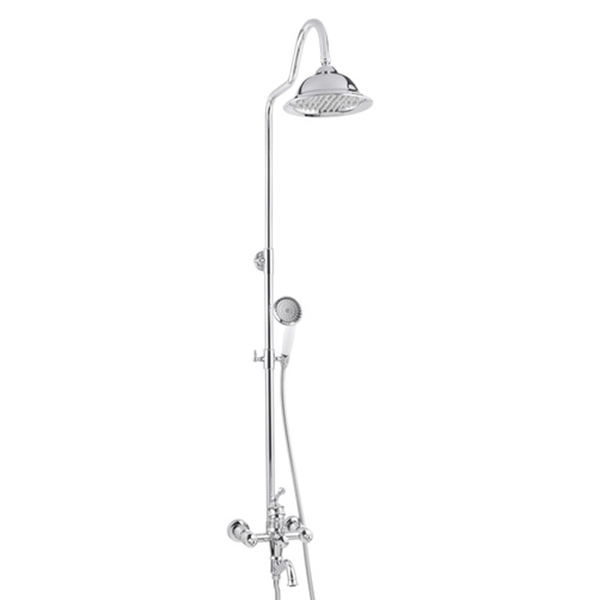 Columna de ducha para bañera retro, cromo