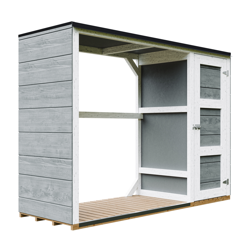 Caseta de jardín Timbela m981-cavern steel, 1,09 m², 217×159 cm