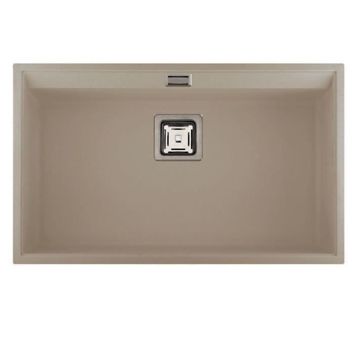 Aquasanita - fregadero - con granito, 1 cuba beige, 1 cubículo