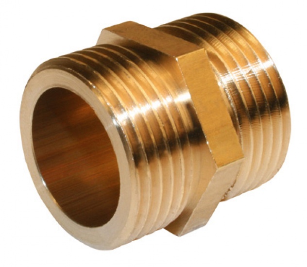 Racor roscado de latón m 33 x 42 para tubo de cobre