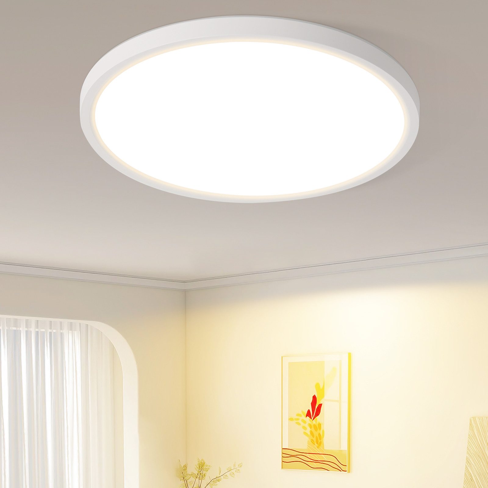 Nettlife plafon de techo LED blanca 18x18