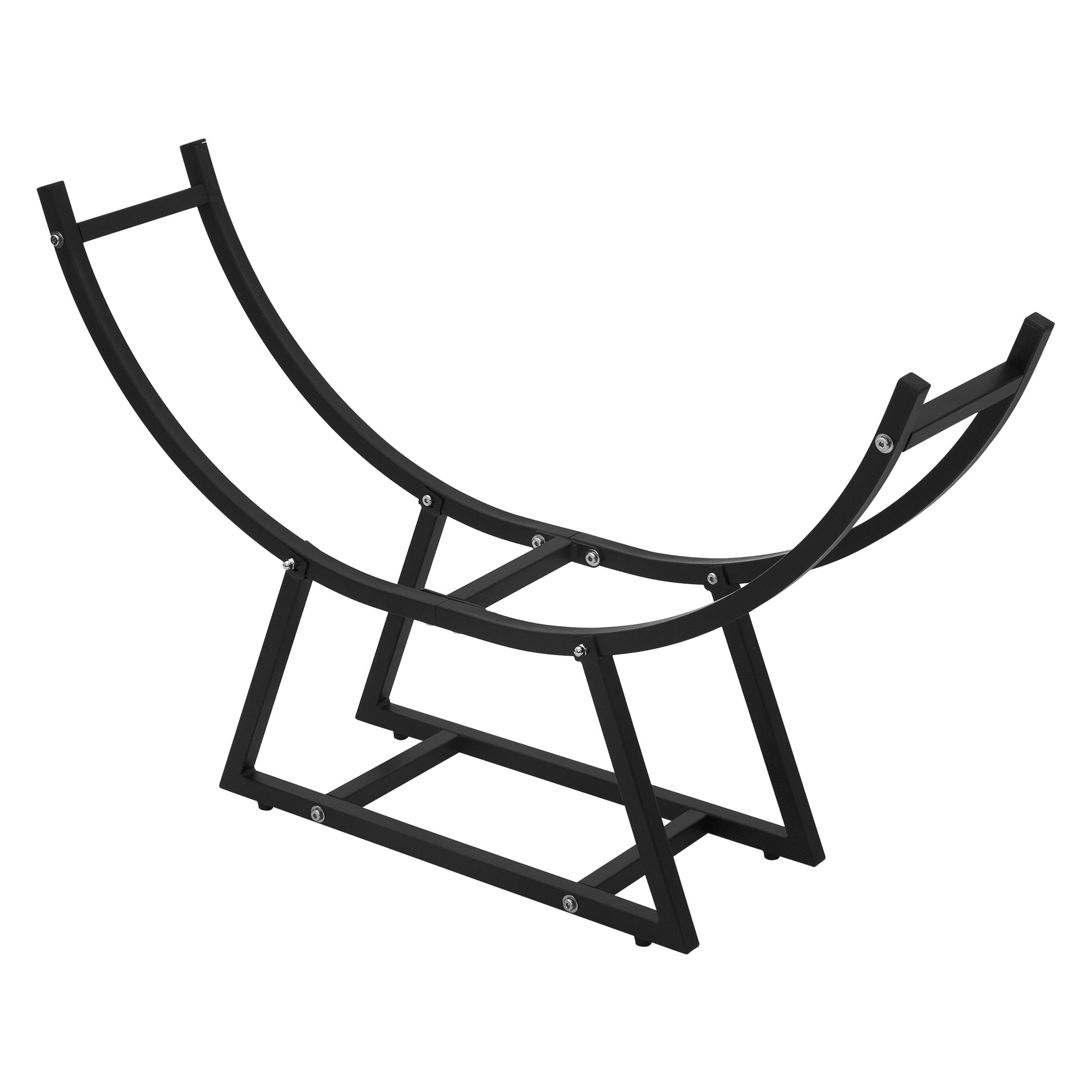 Soporte para leña 55x94x21 cm metal negro