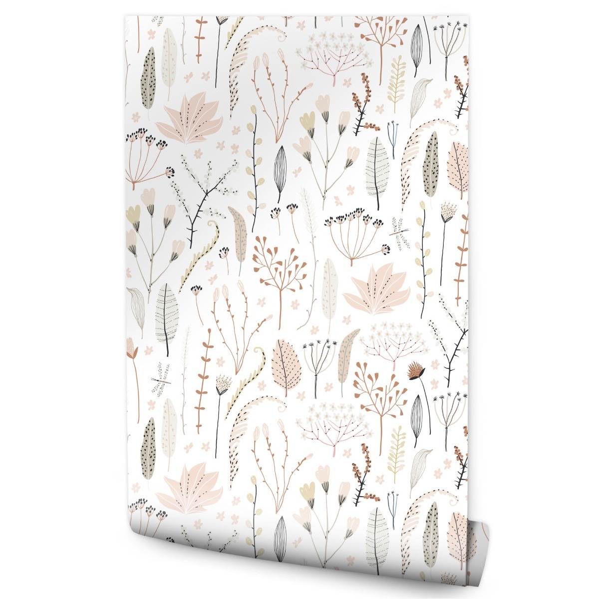 Papel Pintado Flores Plantas Naturaleza Para Sala De Estar 53cm x 10m