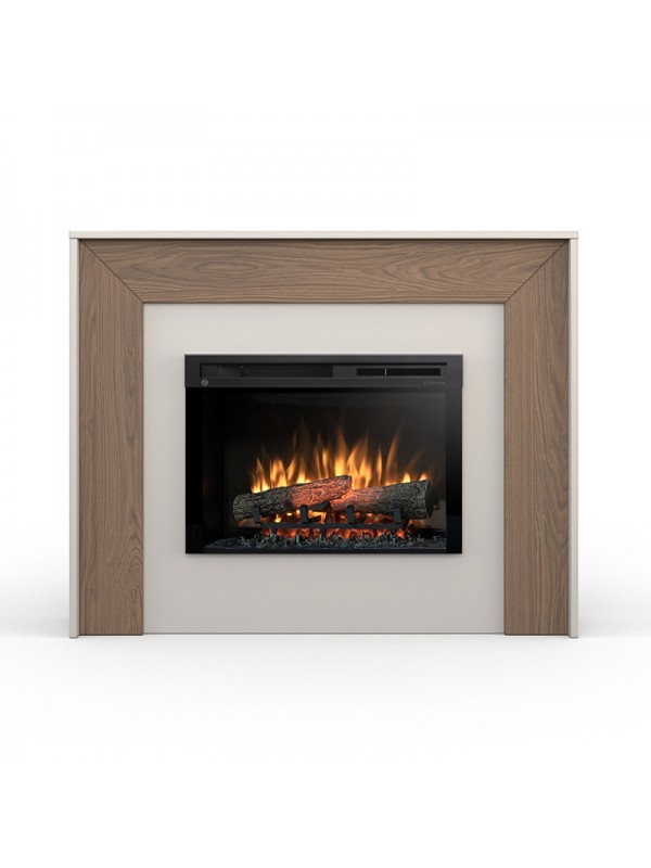 Zuni - chimenea eléctrica independiente LED 26" cachemira - roble