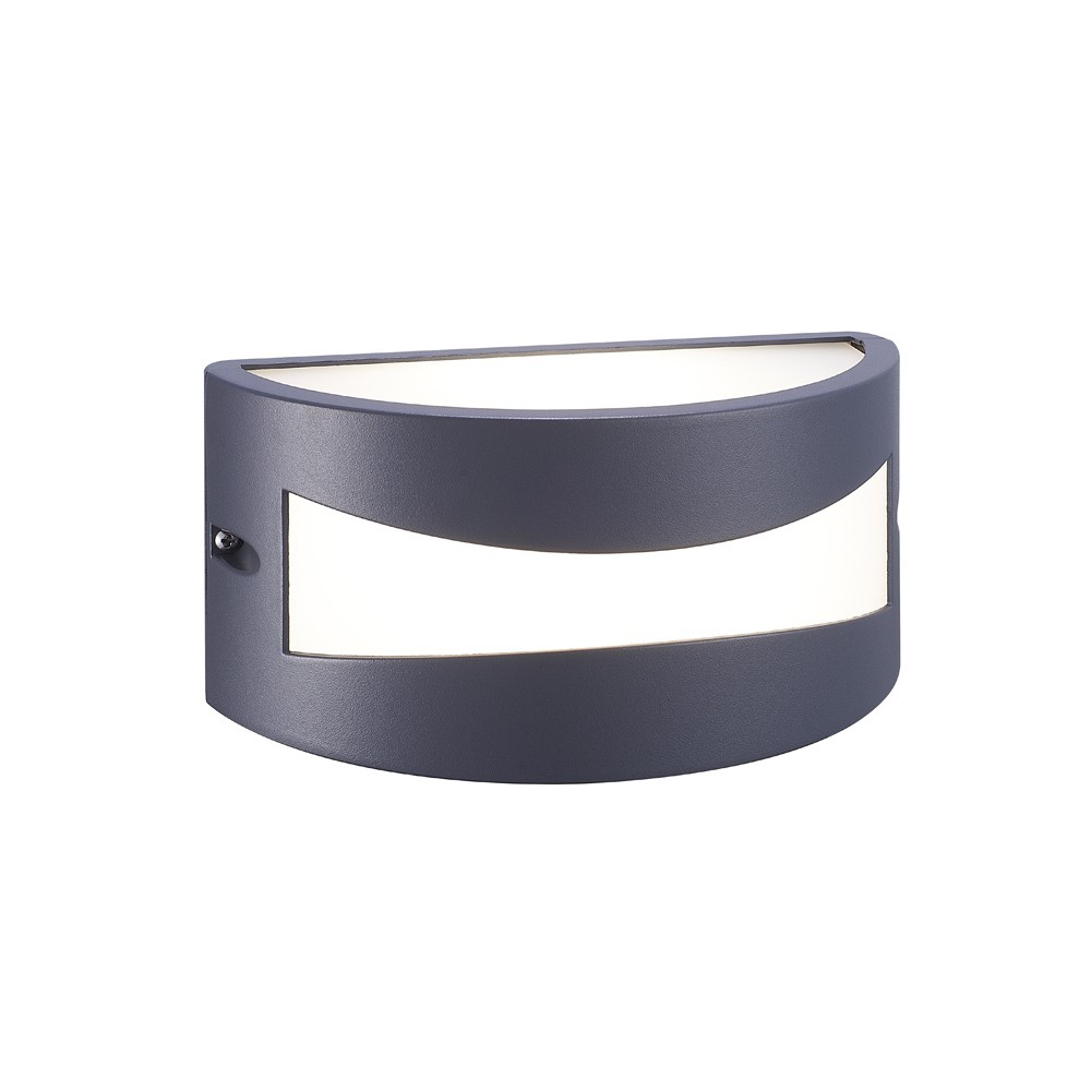 Aplique de exterior basic media circunferencia antracita 1xE27 ip54