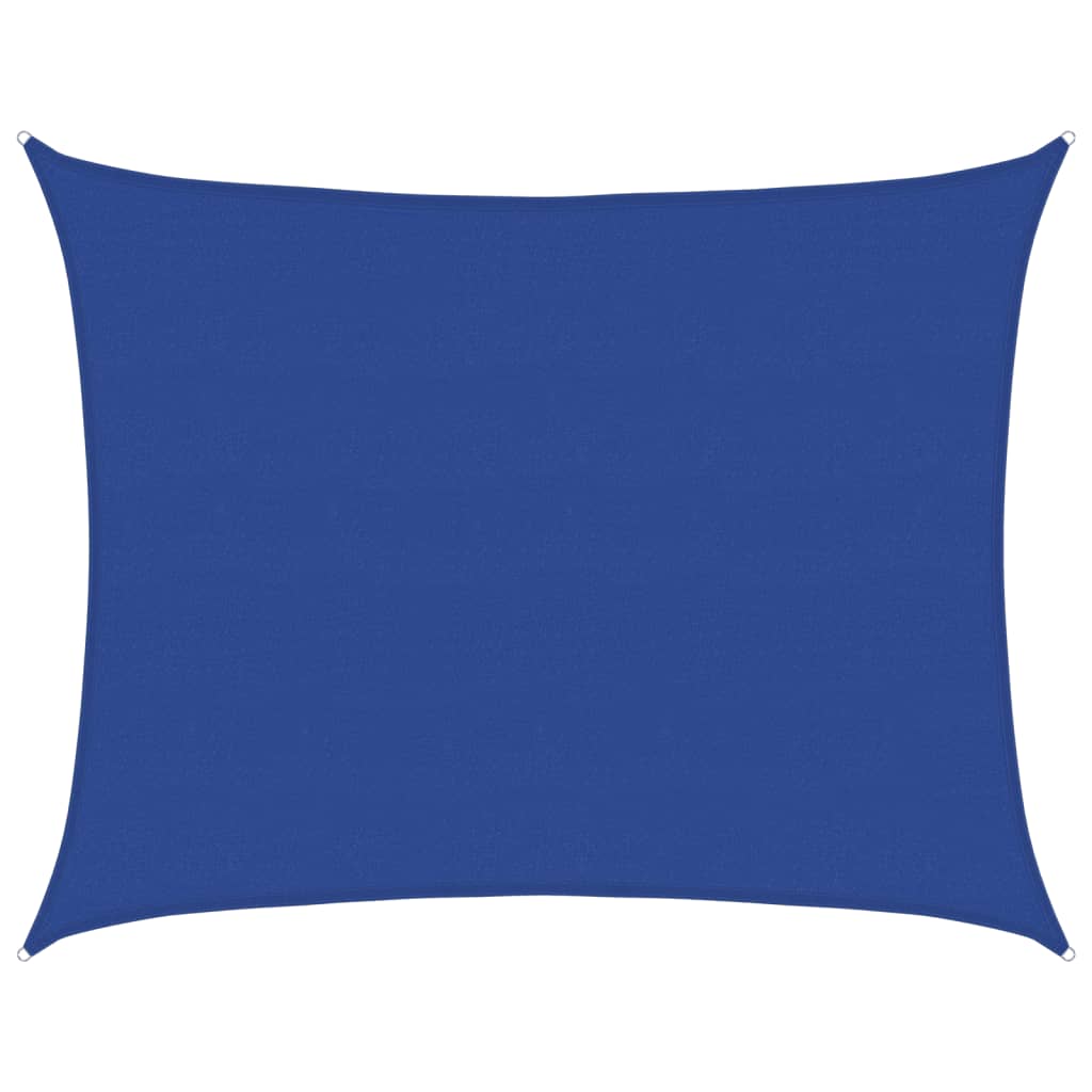 Toldo de vela rectangular hdpe azul 160 g/m² 6x7 m