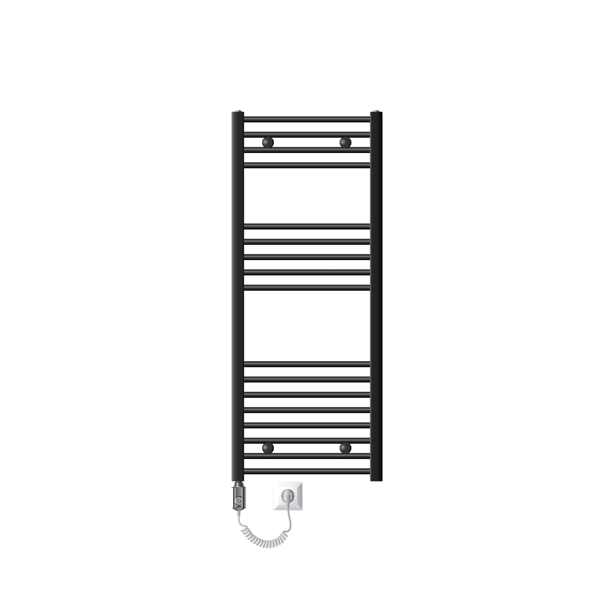 Radiador de baño eléctrico con resistencia 900w 500x1200 mm antracita