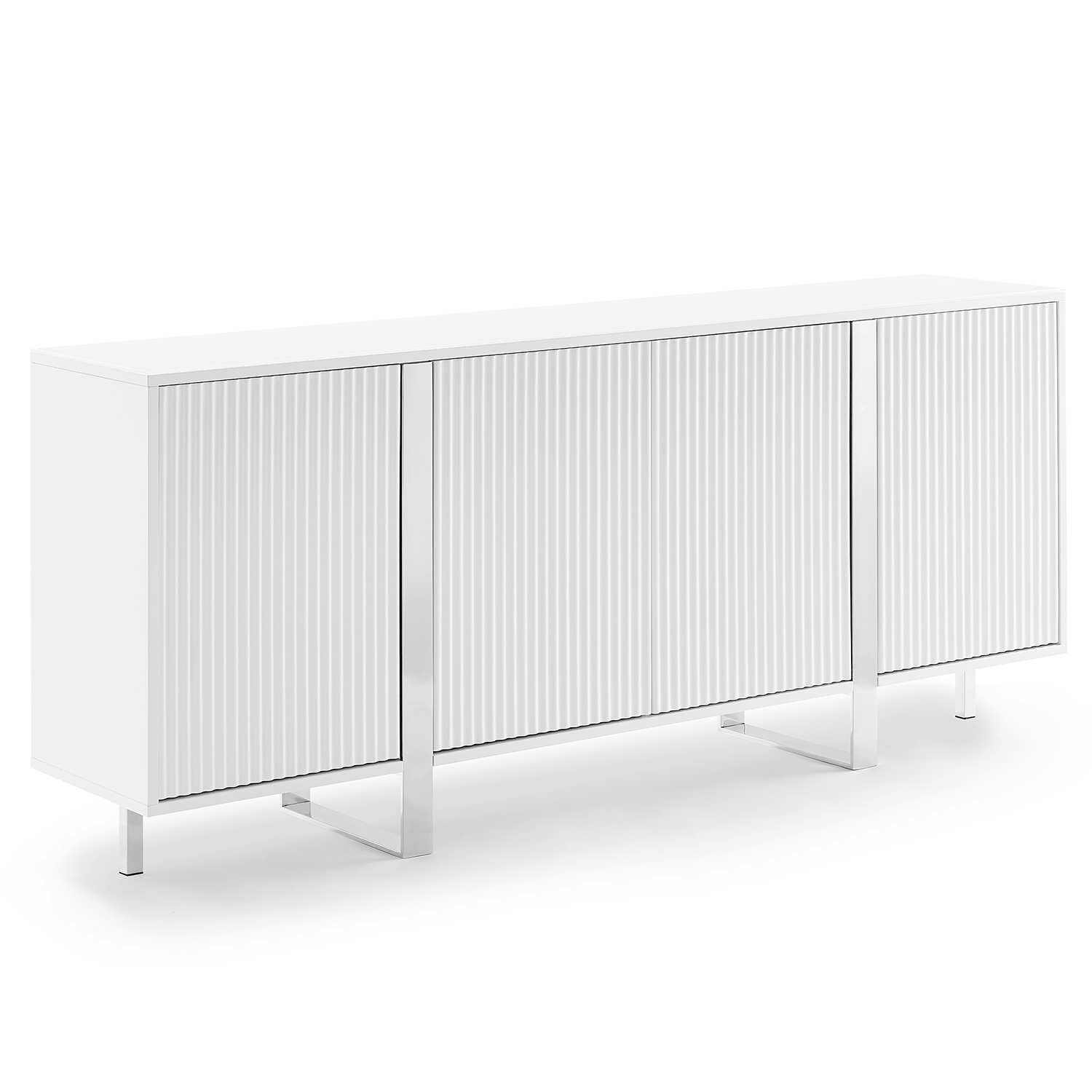 Aparador madera blanco con 4 puertas