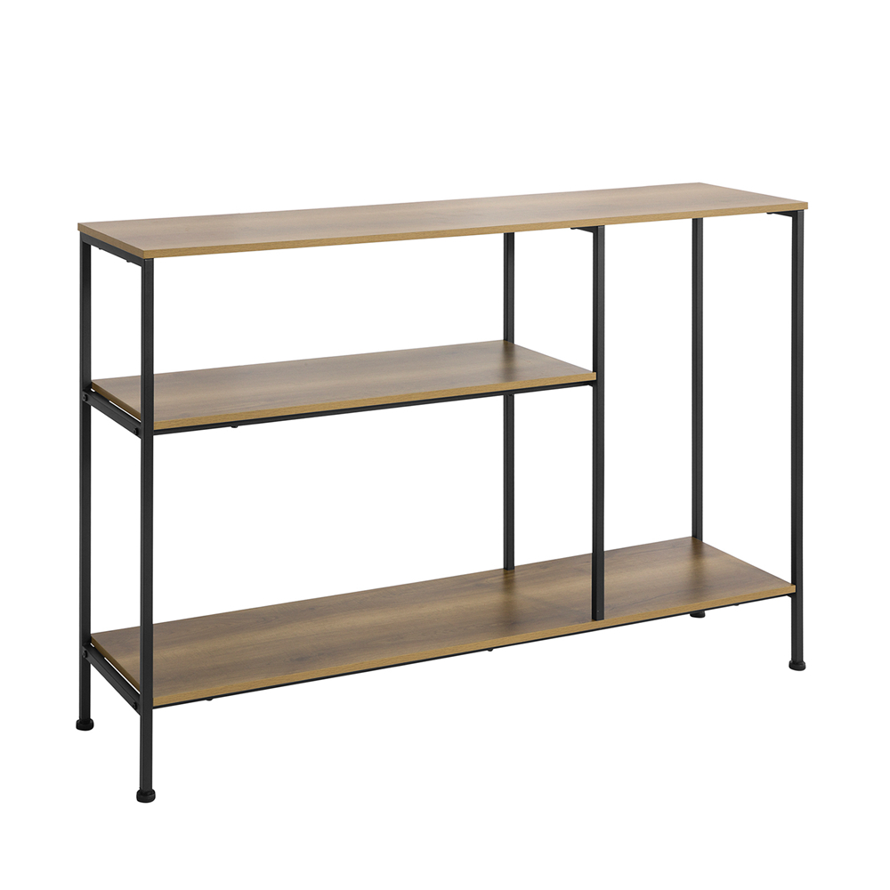 Consola recibidor estilo industrial roble oscuro 120x30x80cm