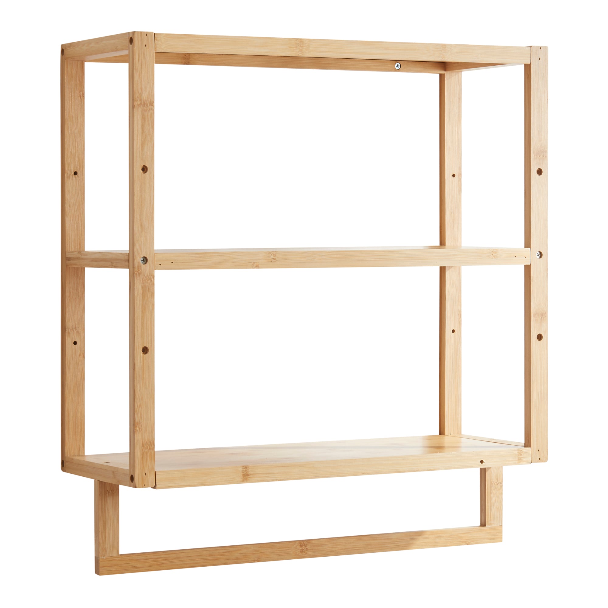 Estantería de pared de bambú para baño 59 x