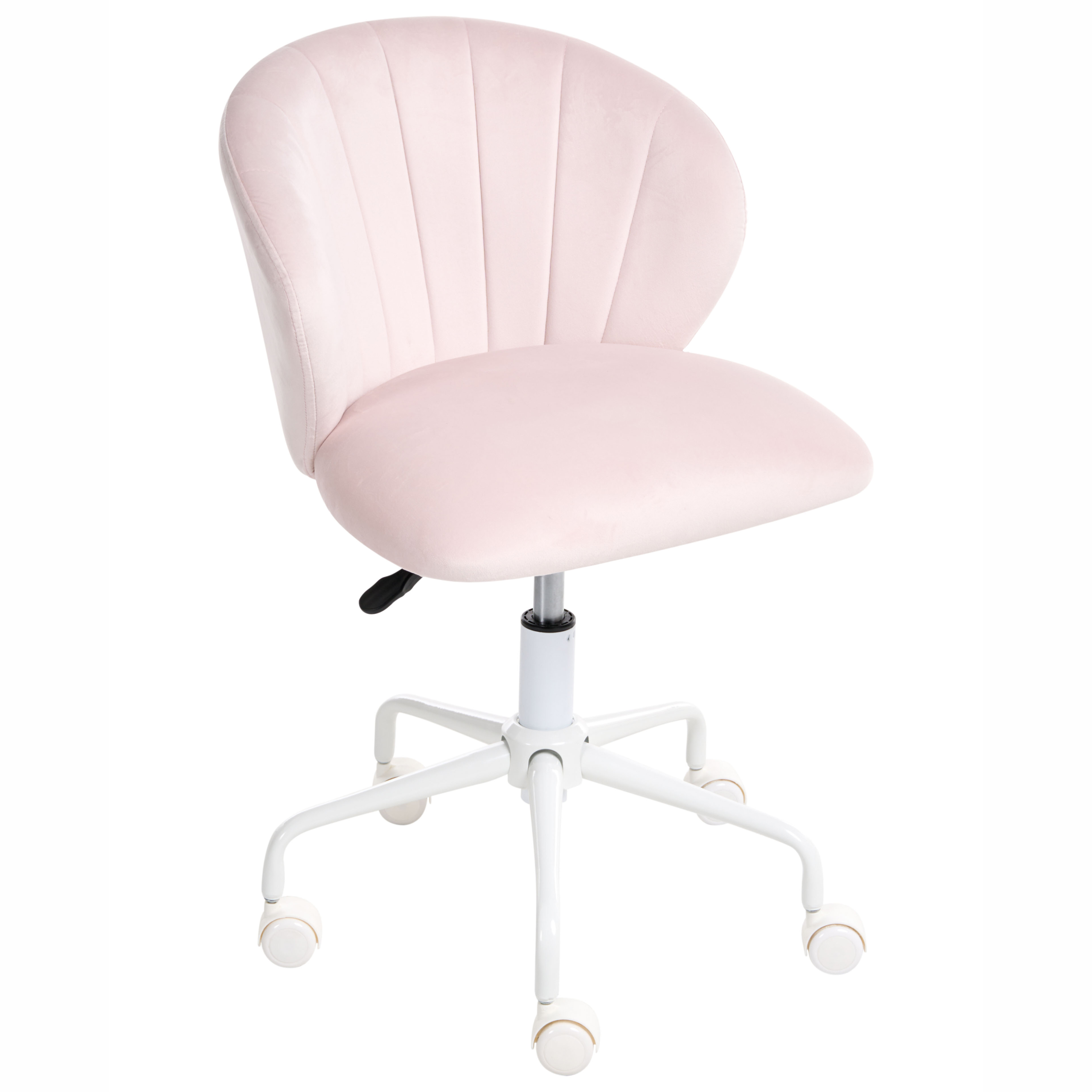 Silla de escritorio cheerful terciopelo rosa pastel