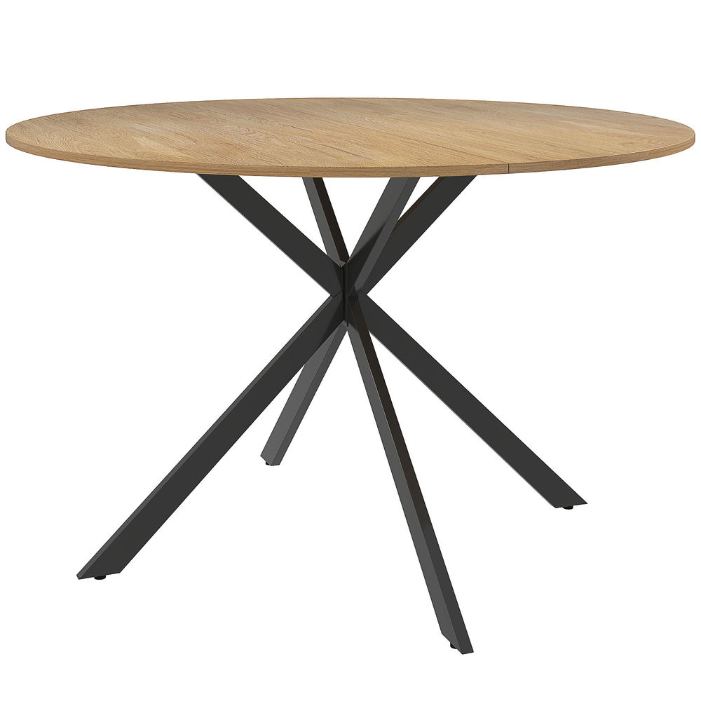 Mesa de comedor 120x120x75 cm color marrón Homcom