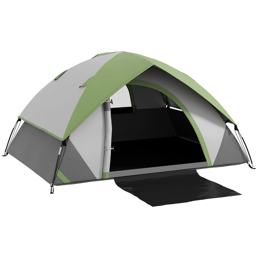 Tienda de campaña 210x150x110 cm poliéster color verde Outsunny