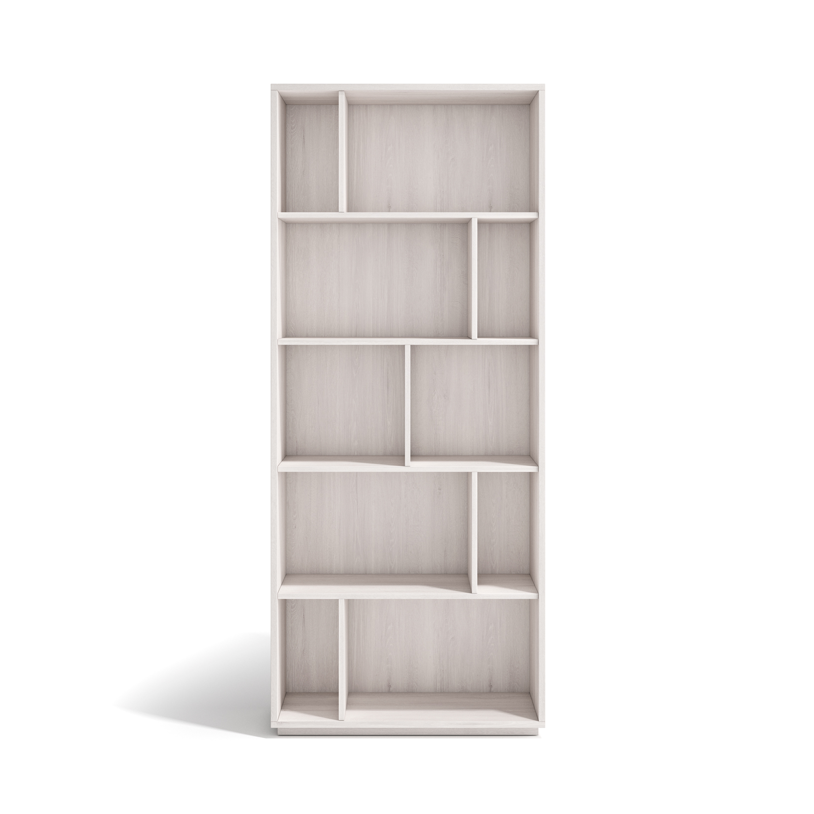 Estantería librería 5 niveles, melamina color blanco antic, 191x80x32