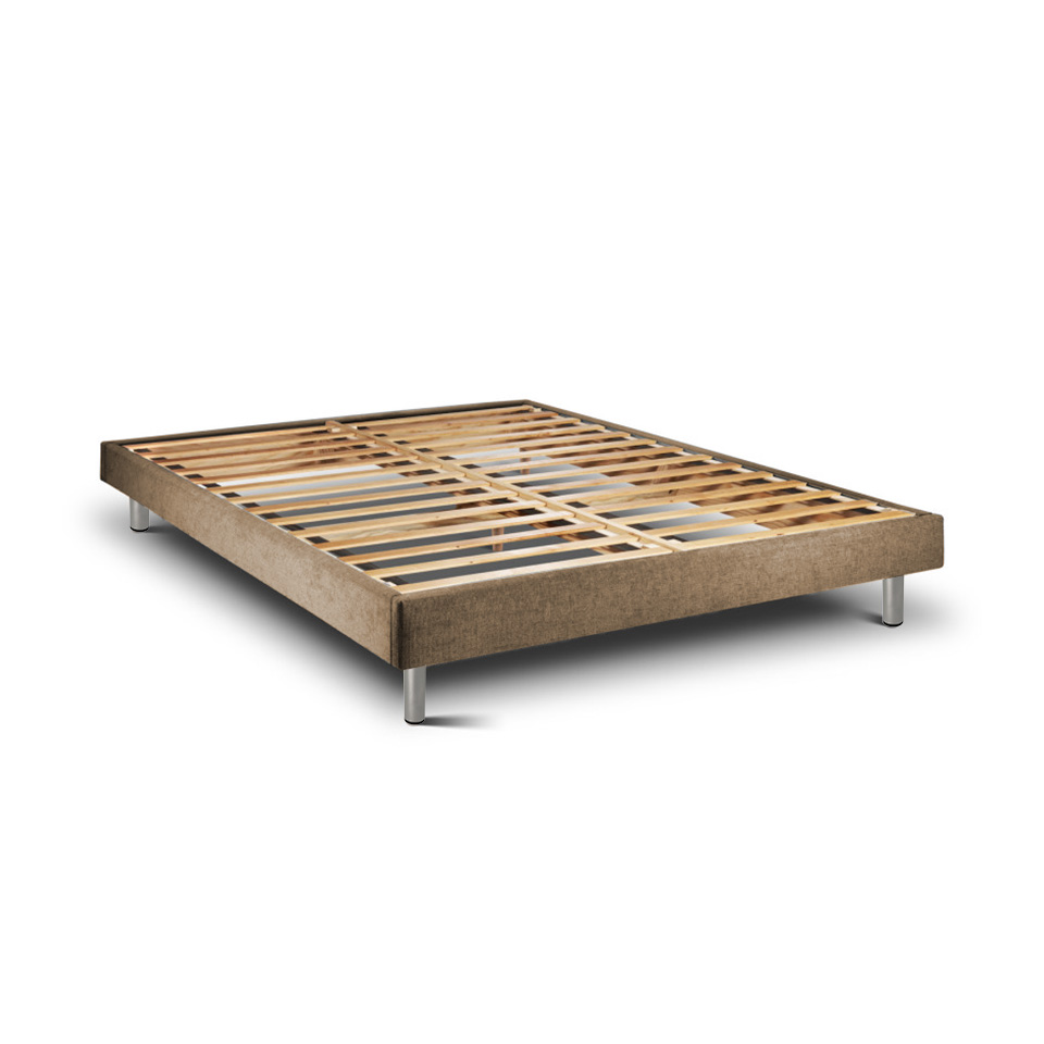 Estructura de cama tribu taupe 200 x 160 cm altura 30 cm indream