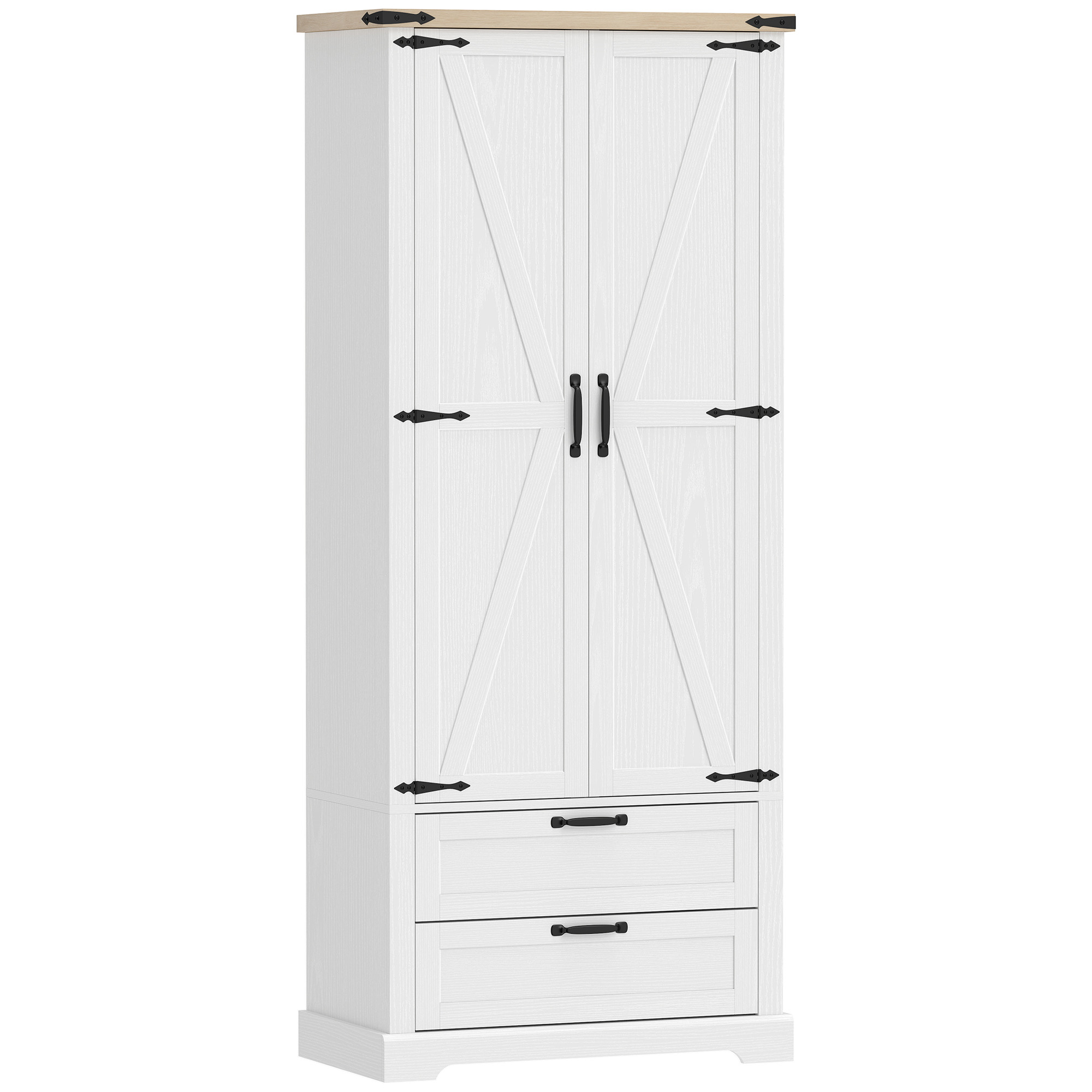 Aparador tablero de partículas blanco 76x40x180 cm