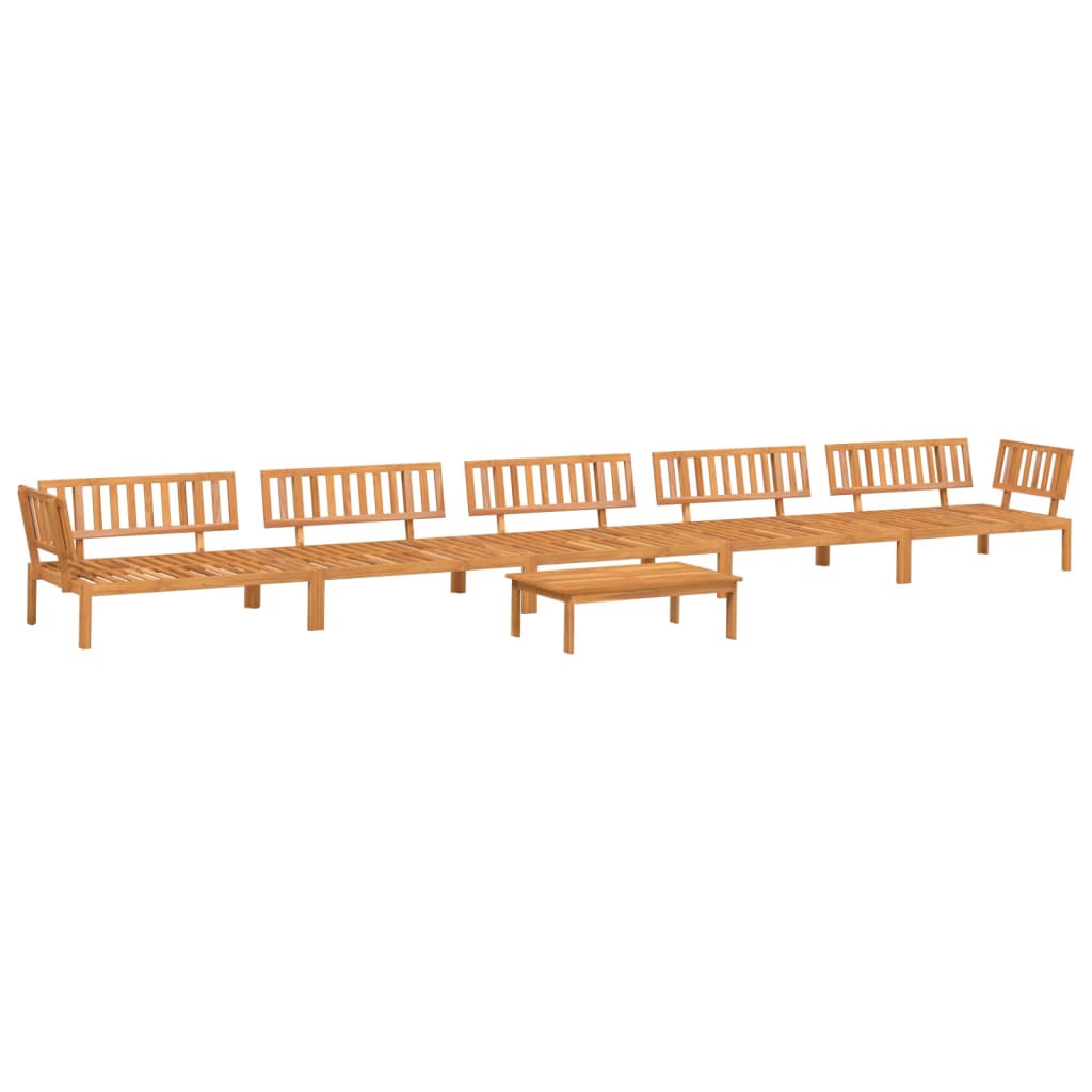 vidaXL set de sofás de palets de jardín 6 pzas madera maciza de acacia