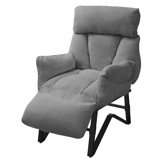 Sillón para el salón butaca de lectura con respaldo inclinado crema